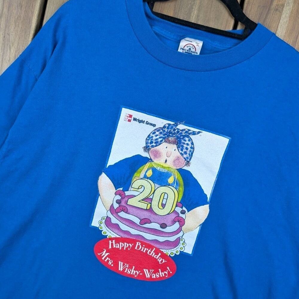 Mrs Wishy Washy Mcgraw Hill Vintage 90s School Book English Teacher T-shirt XL